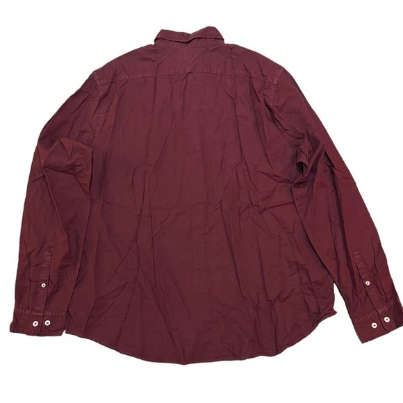 NWT EXPRESS Men's Cotton Shirt Sz XXL Burgundy Purple #20280 - Picture 2 of 5